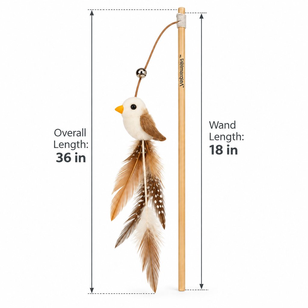 Velmarqis™ Feather Finch Teaser Wand