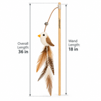 Velmarqis™ Feather Finch Teaser Wand