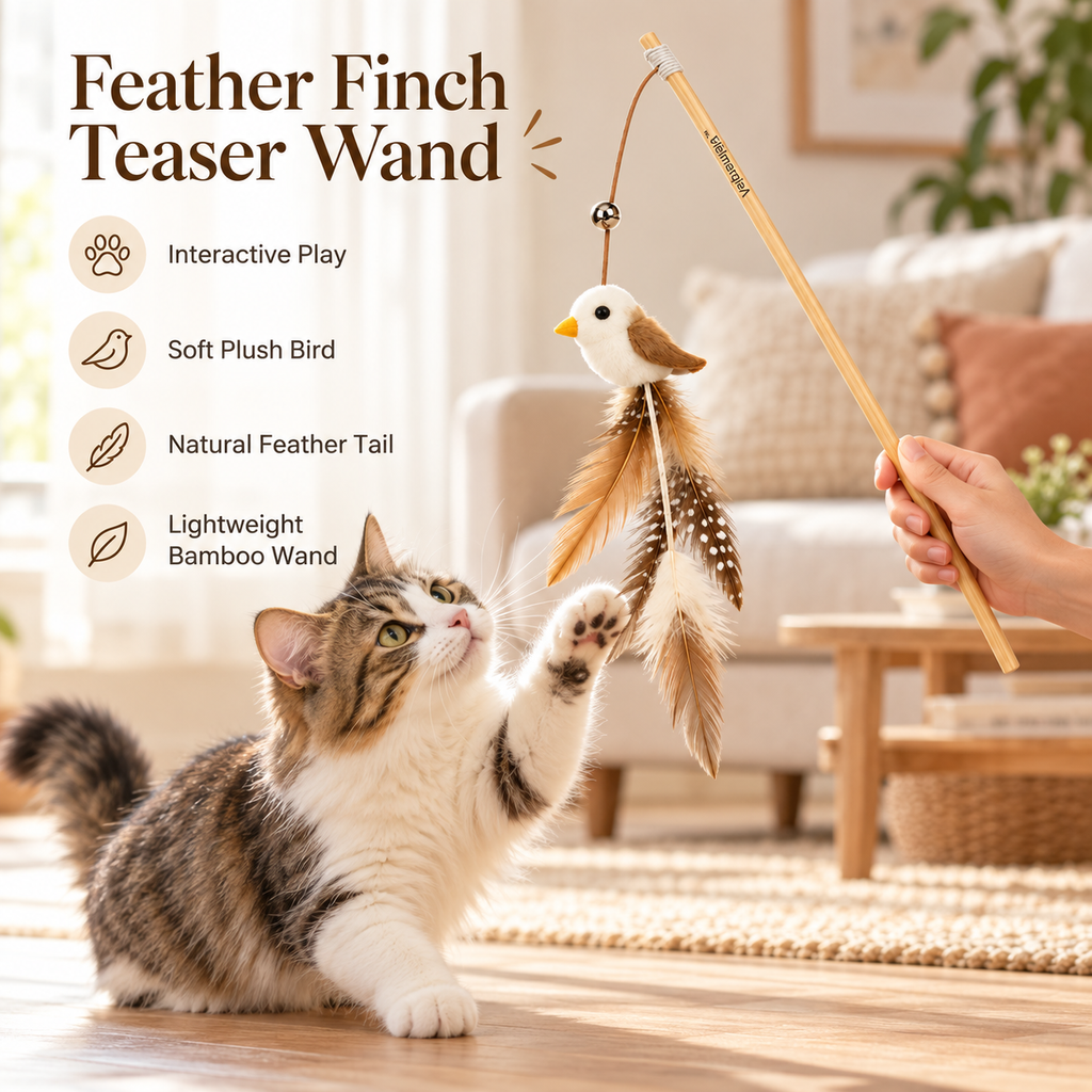 Velmarqis™ Feather Finch Teaser Wand