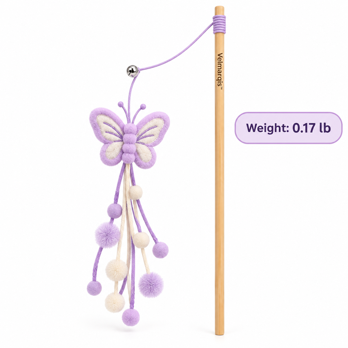 Velmarqis™ Lavender Butterfly Teaser Wand