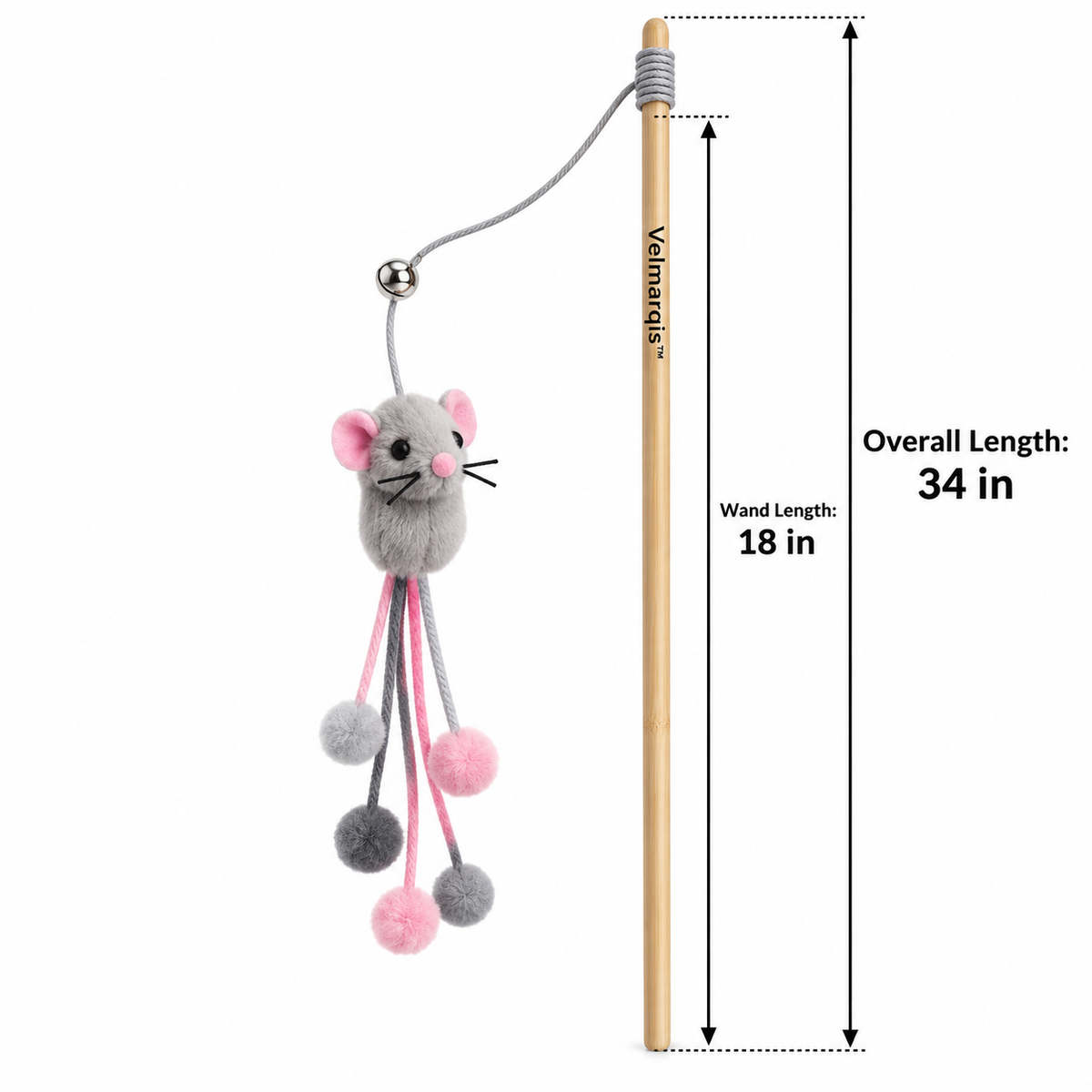 Velmarqis™ Whisker Mouse Teaser Wand