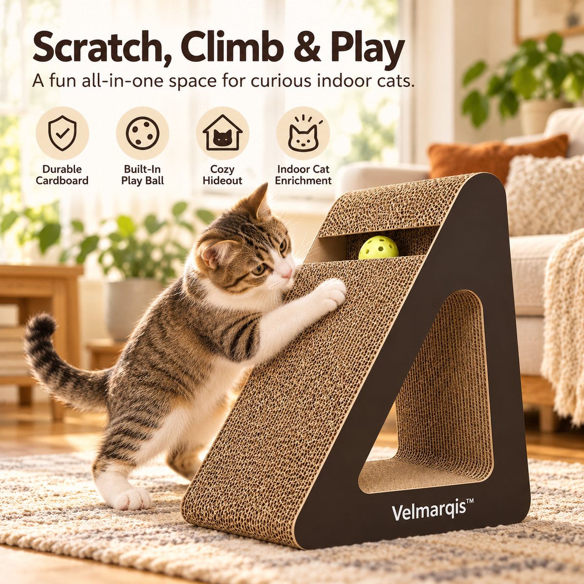 Velmarqis™ Summit Scratch & Play Ramp