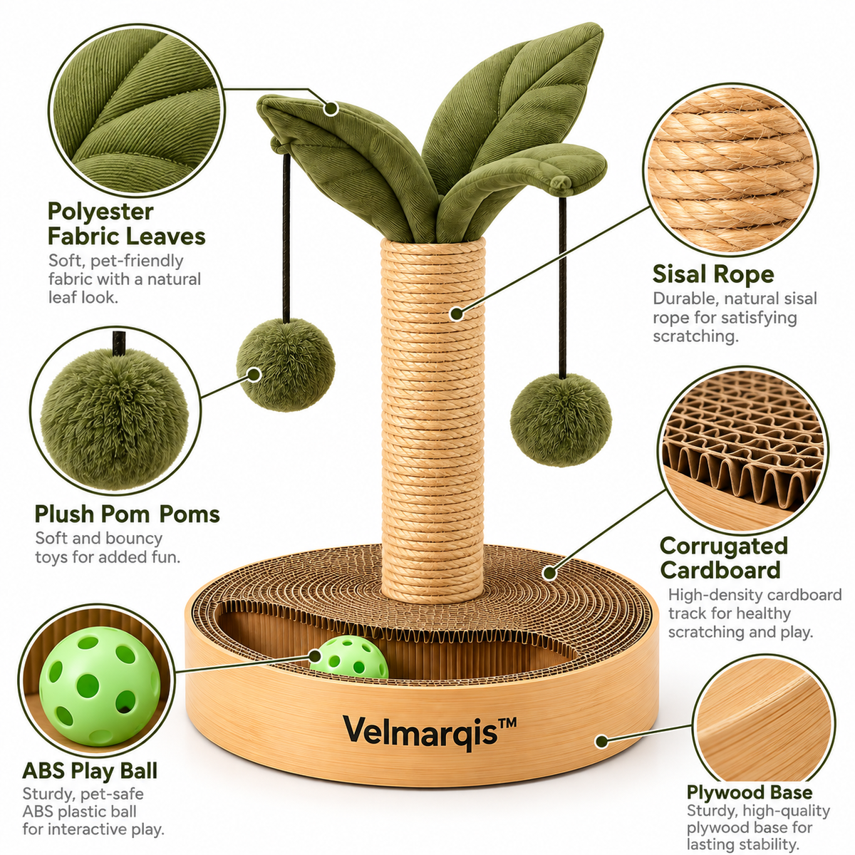 Velmarqis™ Leafspire Scratch & Track Tower