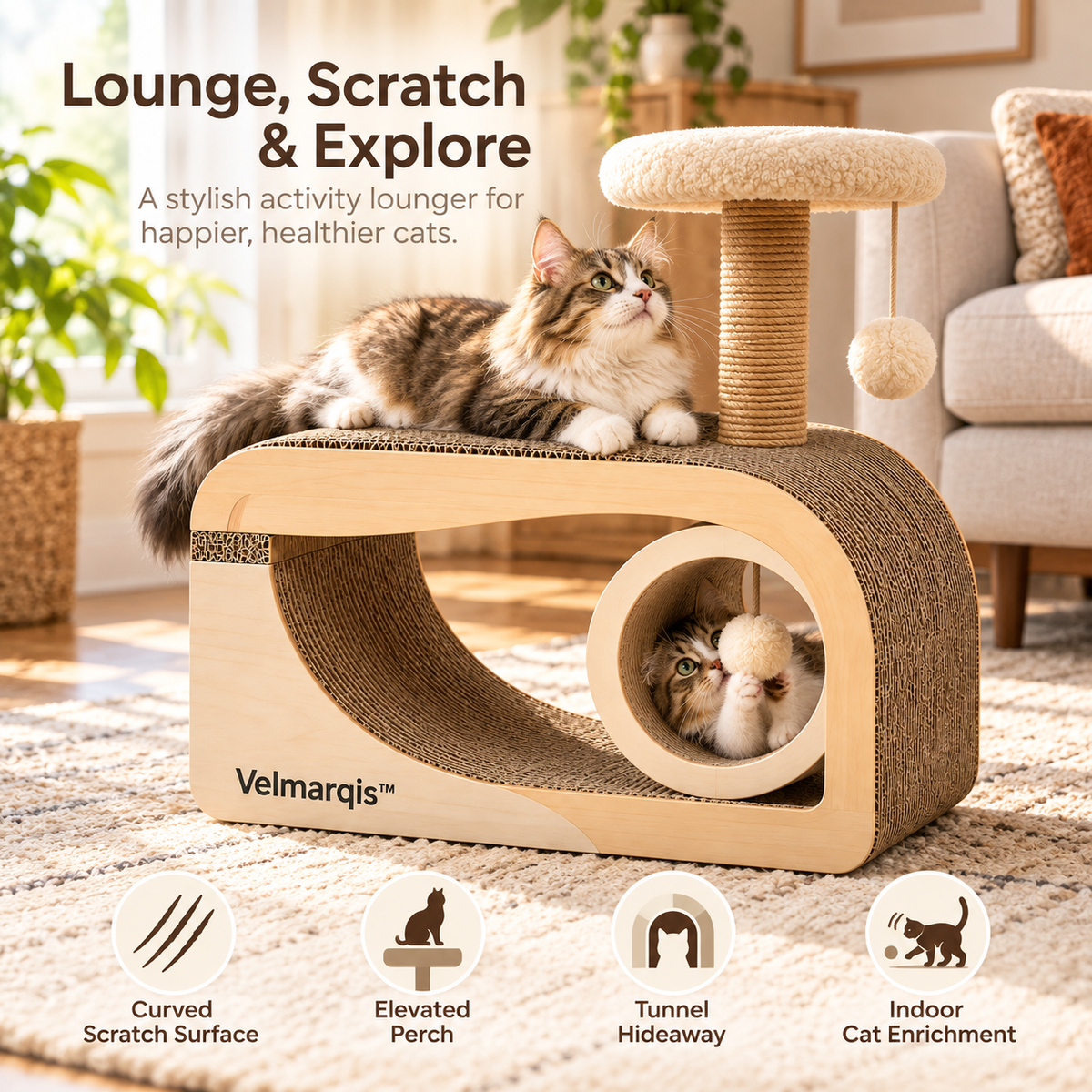 Velmarqis™ Orbit Curve Activity Lounger