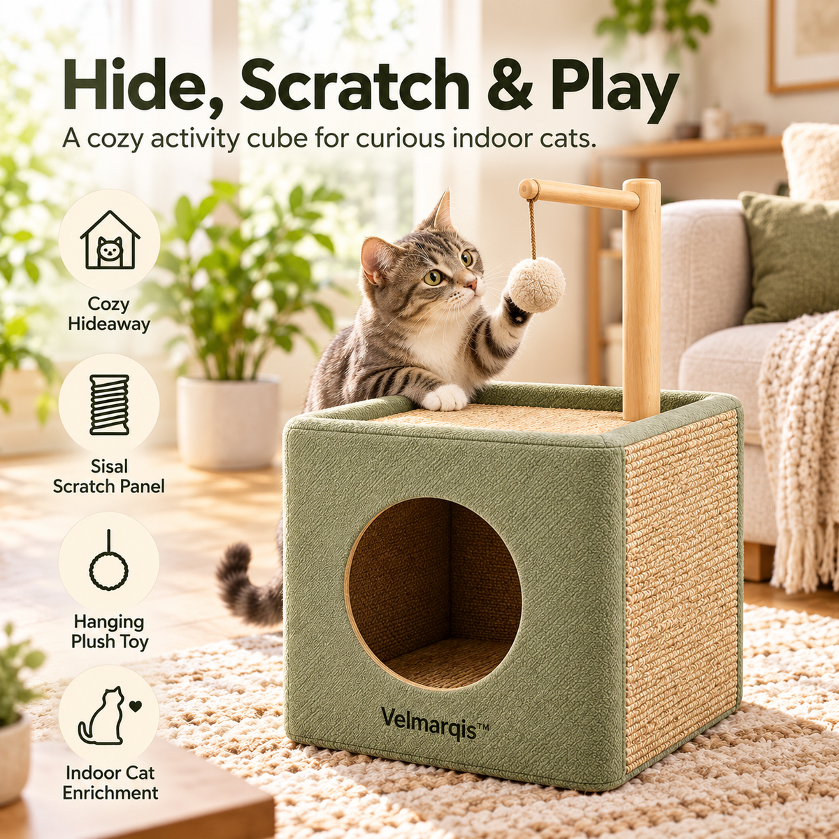 Velmarqis™ Sage Hideaway Play Cube